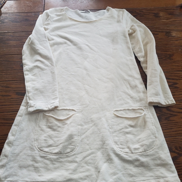 Prairie Underground white pocketed shirt dress s